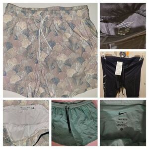 Mens name brand swim and athletic shorts bundle